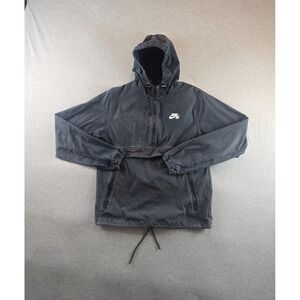 Nike SB Anorak Jacket Mens M 1/2 Zip Hooded  CK5232-010 Lightweight Zip Pockets